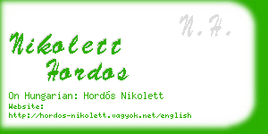 nikolett hordos business card